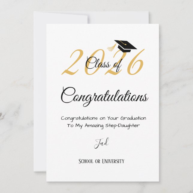 Elegant Script Confetti Graduation Party Invit (Devant)
