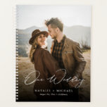 Élégant script de calligraphie Mariage photo perso<br><div class="desc">Présentant notre élégant script de calligraphie Wedding planner photo personnalisé - la façon parfaite de garder votre grande journée organisée et sans stress! Avec une belle police de script de calligraphie et la possibilité d'ajouter votre propre photo personnelle, ce planificateur est à la fois élégant et unique. il est entièrement...</div>