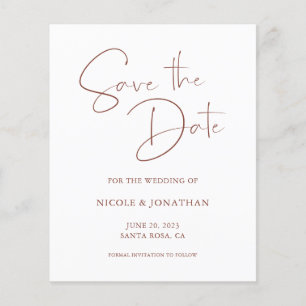 Élégant script en terre cuite du budget Enregistre