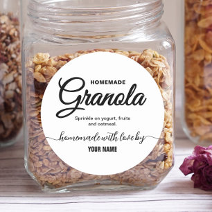 Élégant Script étiquette de granola fait maison