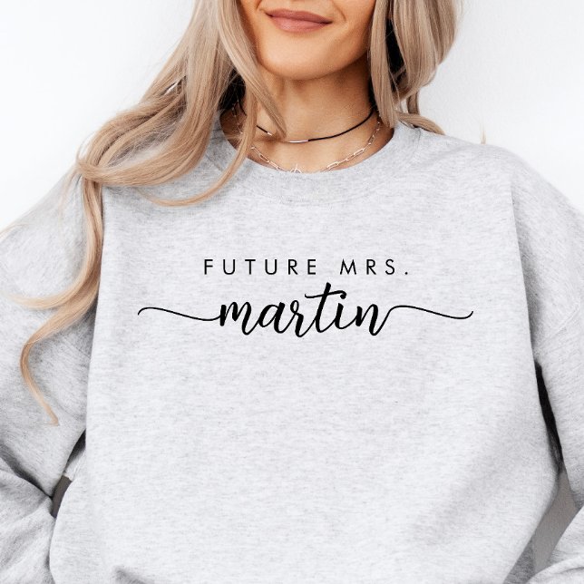 Élégant script Futur personnalisé Mme Sweatshirt (Créateur téléchargé)