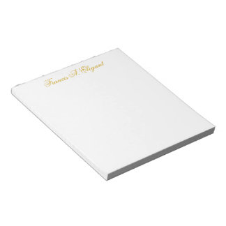 Élégant Script Gold Personnalisé Bloc-notes