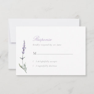 Elégant Script Lavender Wedding Carte RSVP