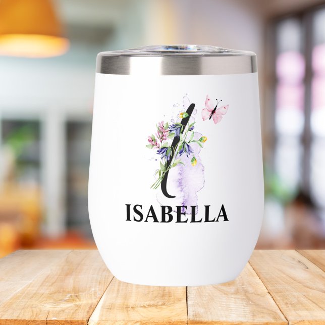 Élégant Script Lettre I Monogramme Nom personnalis (Créateur téléchargé)