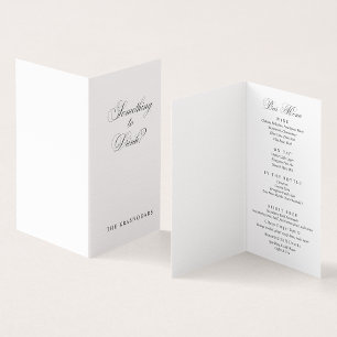 Élégant Script Mariage Bar Menu Place Card