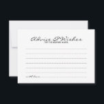 Elégant Script Mariage de conseil et de la carte d<br><div class="desc">Ajoutez une touche personnelle à votre mariage avec un élégant conseil de mariage et une carte de voeux. Cette carte de conseil comporte le titre en noir moderne élégant style de police de calligraphie et les détails en noir sans serif style de police sur blanc arrière - plan. Parfait pour...</div>