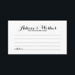 Elégant Script Mariage de conseil et de la carte d<br><div class="desc">Ajoutez une touche personnelle à votre mariage avec un élégant conseil de mariage et une carte de voeux. Cette carte de conseil comporte le titre en noir moderne élégant style de police calligraphie et les détails en noir moderne sans serif style de police sur arrière - plan blanc. Parfait pour...</div>