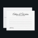 Elégant Script Mariage de conseil et de la carte d<br><div class="desc">Ajoutez une touche personnelle à votre mariage avec un élégant conseil de mariage et une carte de voeux. Cette carte de conseil comporte le titre en noir moderne élégant style de police de calligraphie et les détails en noir sans serif style de police sur blanc arrière - plan. Parfait pour...</div>