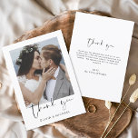 Élégant script Mariage photo Carte de remerciement<br><div class="desc">Express votre gratitude sincère dans le style intemporel avec ce Carte de remerciements Elegant Script Photo Mariage. Avec une calligraphie raffinée, une mise en page complète des photos et des éléments de design minimaliste, cette carte est la façon parfaite de remercier vos invités tout en présentant un moment chéri de...</div>