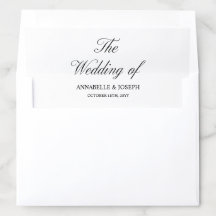 Élégant script minimaliste Mariage blanc formel