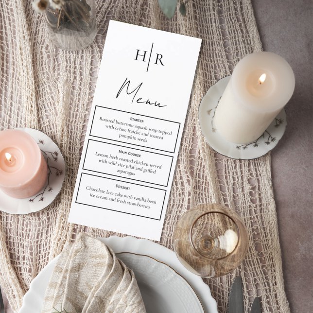 Elegant Script & Modern Serif Reception Menu (Créateur téléchargé)