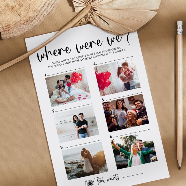 Élégant script moderne | Où Nous Avons Jeu Carte (Créateur téléchargé)