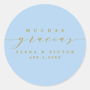 ELÉGANT SCRIPT MUCHAS GRACIAS   MERCI STICKER