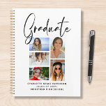 Élégant Script Multi Photo Graduate<br><div class="desc">Élégant Script Multi Photo Graduation Graduate Planner comprend cinq de vos photos préférées de votre diplôme d'études supérieures ou secondaires avec le script tourbillonnant moderne de calligraphie noire superposition "Graduate". Simple,  élégant et classe. Créé par ©Evco Studio www.zazzle.com/store/evcostudio</div>