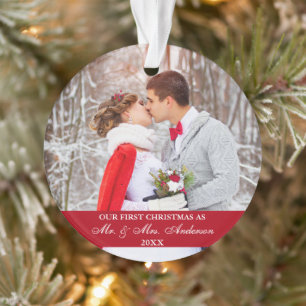 Élégant script Notre premier rouge de Noël