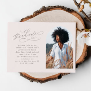 Élégant Script Photo Arch Graduation Party