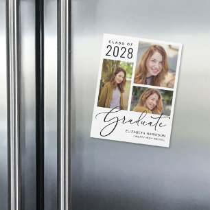 Élégant script photo Faire-part de graduation