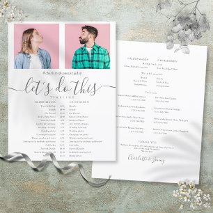 Elegant Script Photo Mariage Calendrier Timeline