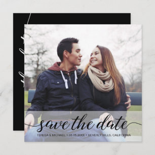 Elegant Script Photo QR code site mariage