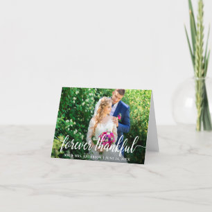 Élégant Script pour toujours Merci Mariage note