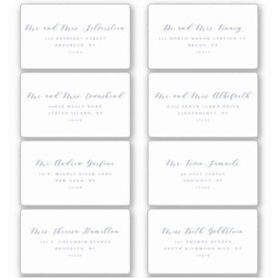 Élégant Script Serif Texte 8 Étiquettes de adresse