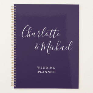 Élégant script signature Mariage violet
