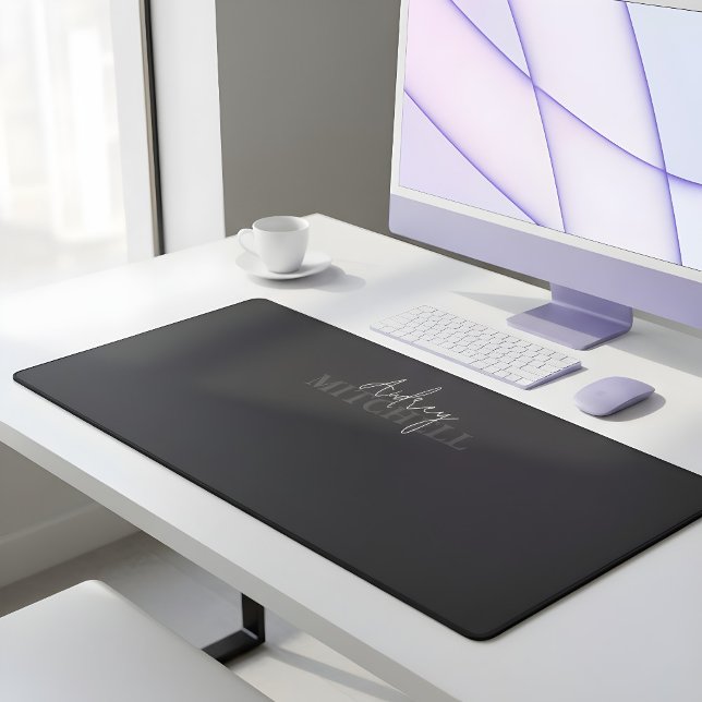 Élégant script signature Monogramme noir (Créateur téléchargé)