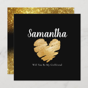 Élégant Serez-Vous Ma Carte De Petite Amie/Petite