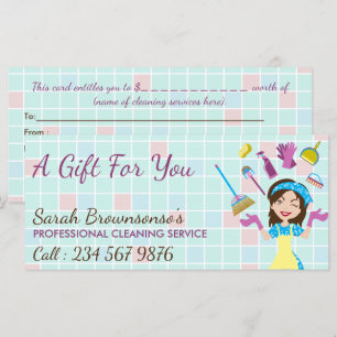 Élégant Service de nettoyage rose bleu Maid Janito