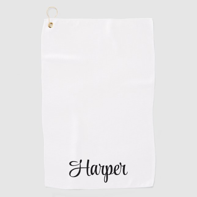 Élégant serviette de golf professionnelle monogram (Devant)