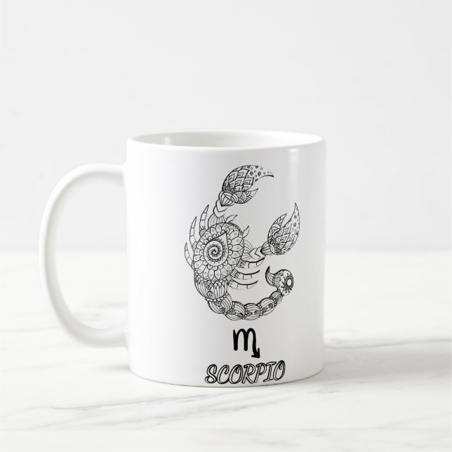 Elégant signe Zodiaque Café Mug (Gauche)
