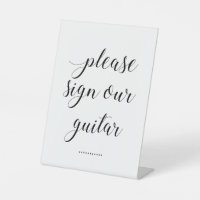 Élégant S'Il Vous Plaît Signe Notre Mariage Guitar
