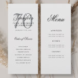 Elégant Silver 70th Birthday Programme Menu<br><div class="desc">Design élégant "Programme de fête d'anniversaire" avec une typographie de script sophistiquée avec du texte personnalisé.</div>