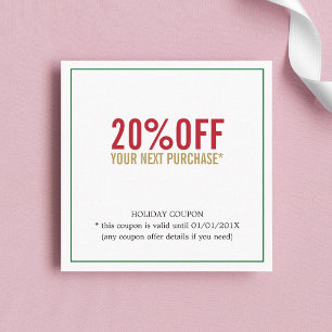 Elégant Simple Beauty Salon Coupon de vacances