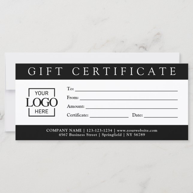 Elegant Simple Custom Business Gift Certificate  (Devant)