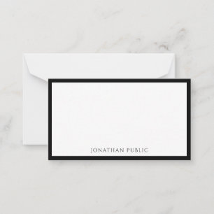 Élégant simple noir noir blanc Modèle plat tendanc