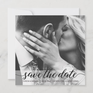 Élégant Simple Photo Save the Date Mariage