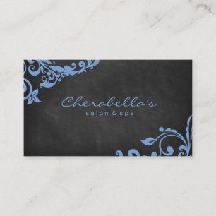 Elégant Spa de Salon Floral Carte de visite Chalk