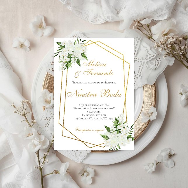 Elegant Spanish Wedding Invitation (Créateur téléchargé)