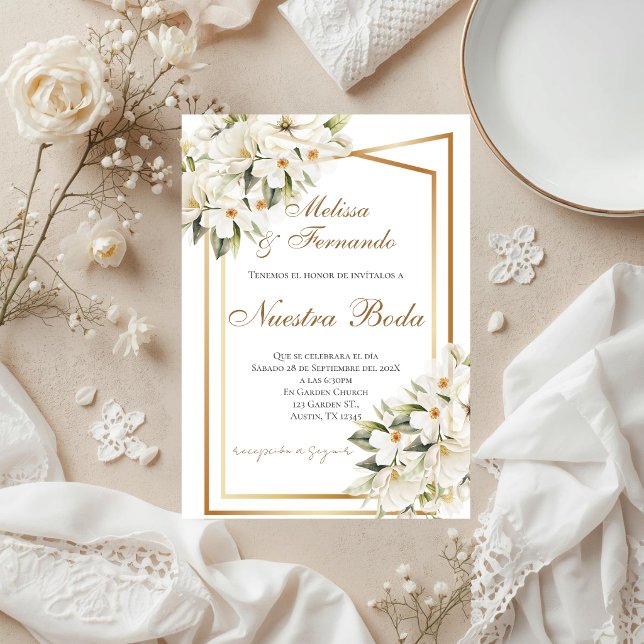 Elegant Spanish Wedding Invitation (Créateur téléchargé)