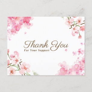 "Elegant Standard Postcard Carte de remerciements"