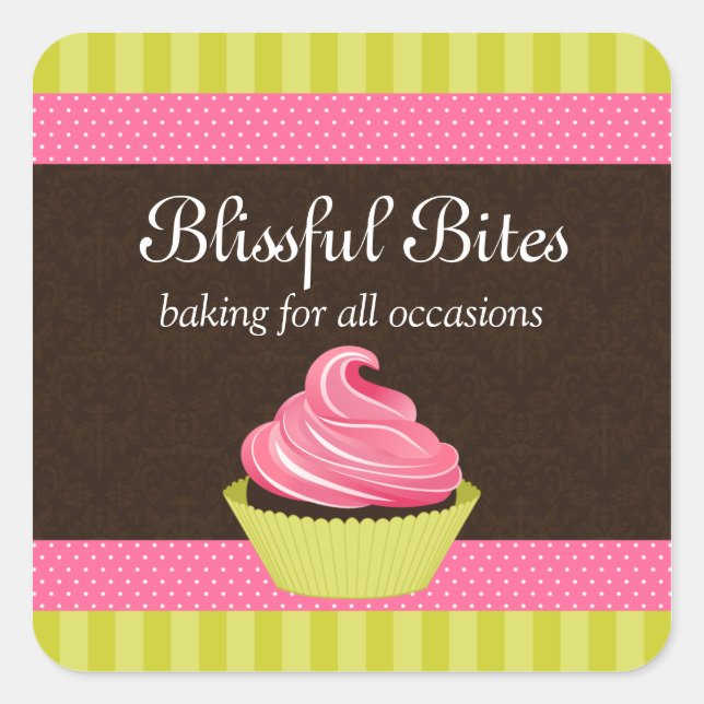 Élégant Stickers Boulangerie Cupcake (Devant)