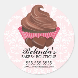 Élégant Stickers Boulangerie Cupcake au chocolat