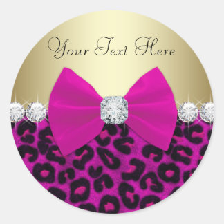 Élégant Stickers Leopard Rose Chaud