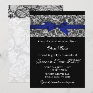 Elégant Stylish Navy Invitation d'entreprise