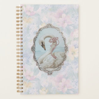 Elégant Swan & Pastel Carnet Floral