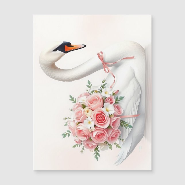 Elegant Swan with Roses (Devant)