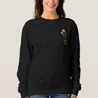 Élégant sweatshirt brodé de fleurs – Minimaliste