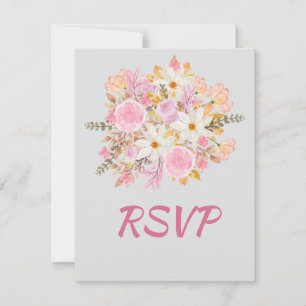 Elégant Sweet sixteen de carte RSVP Floral Anniver