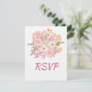 Elégant Sweet sixteen de carte RSVP Floral Anniver